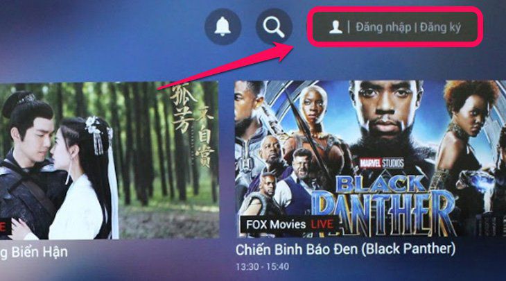 sử dụng ứng dụng FPT play trên Smart tivi Panasonic 2018