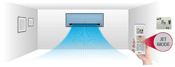 Chế độ Jet Mode – Điều hòa LG