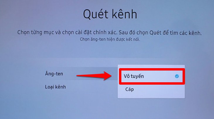 Hướng dẫn dò kênh trên Smart tivi Samsung 2018