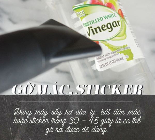 Gỡ mác sticker dễ dàng, không bị dính