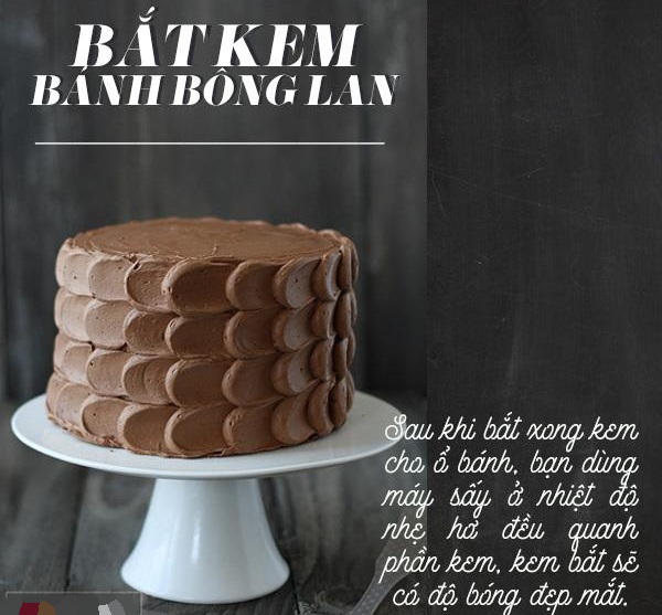 Bắt kem bánh bông lan khéo và đẹp