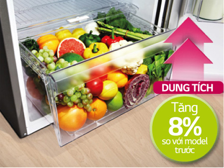 Ngăn đựng rau quả lớn 