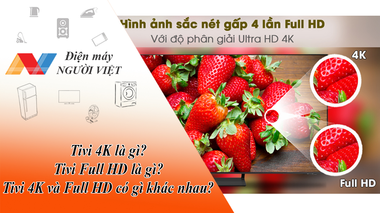 Tivi 4K là gì? Tivi Full HD là gì? Tivi 4K và Full HD có gì khác nhau