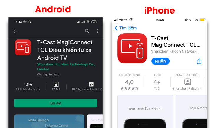 Hướng dẫn kết nối điện thoại với tivi TCL qua ứng dụng MagicConnect
