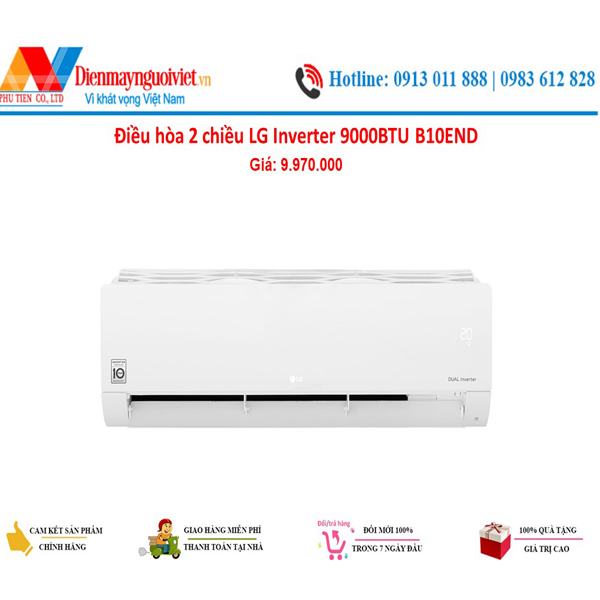 Giới thiệu điều hòa LG B10END 2 chiều Inverter 9000BTU