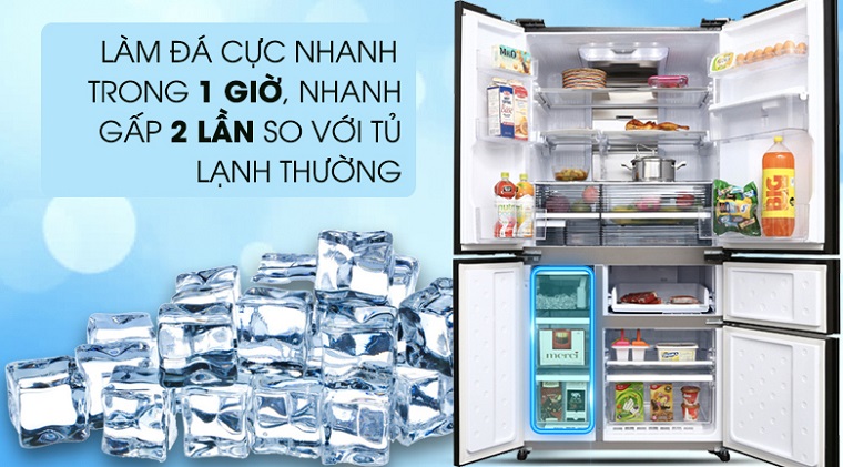 Hướng dẫn sử dụng tính năng làm đá tự động trên tủ lạnh Sharp