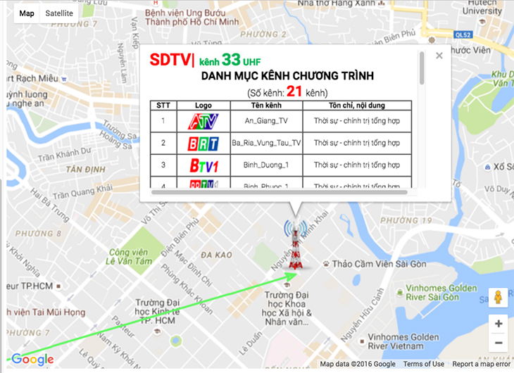 Cách tra cứu tần số và hướng xoay ăng-ten bắt kênh DVB-T2