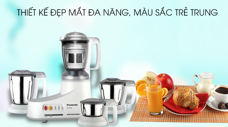 Giới thiệu Máy xay đa năng Panasonic MX-AC350WRA 3 cối 1000W