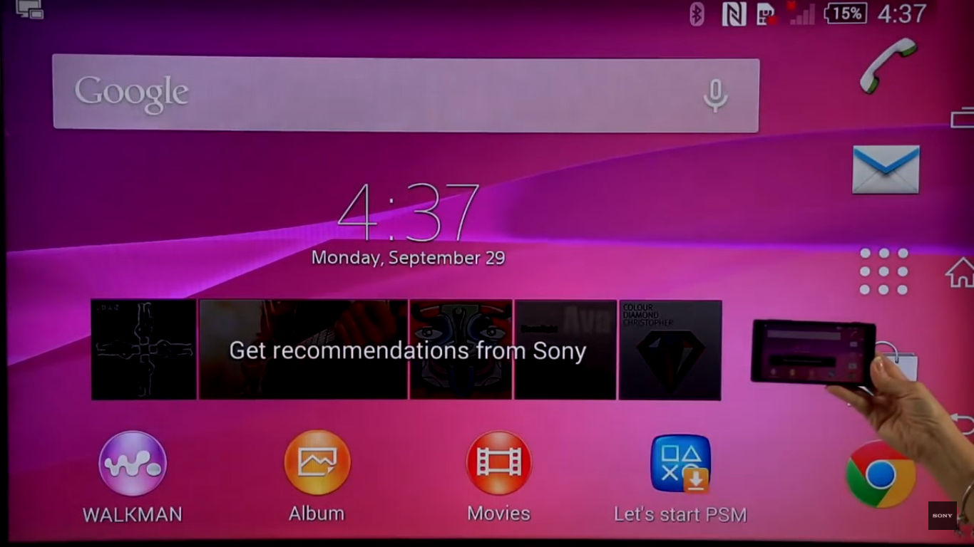 Cách Kết Nối  Điện Thoại Với TV Sony Qua Tính Năng NFC