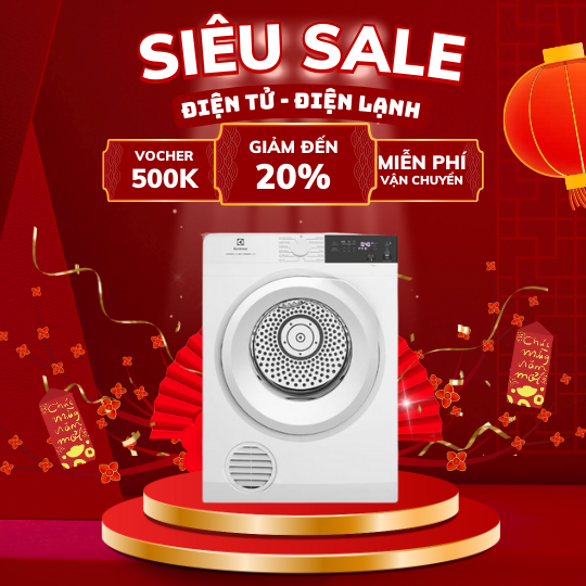 Máy sấy thông hơi Electrolux EDV804H3WC 8kg
