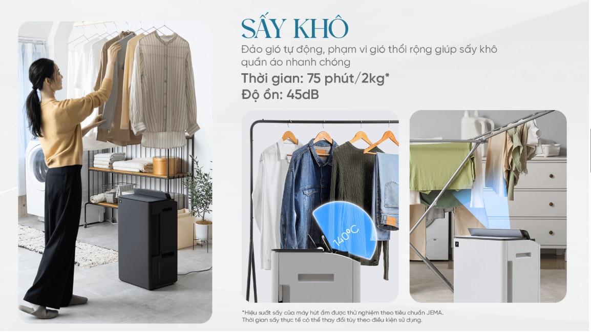 Máy hút ẩm kết hợp lọc khí Sharp DW-T30FV-H