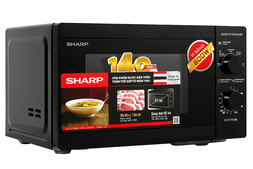 Lò vi sóng Sharp R-211TV-BK 21 lít 800W