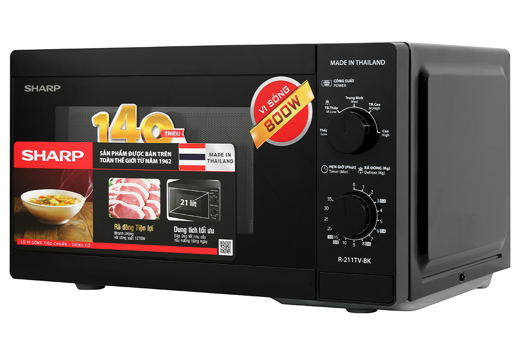 Lò vi sóng Sharp R-211TV-BK 21 lít 800W