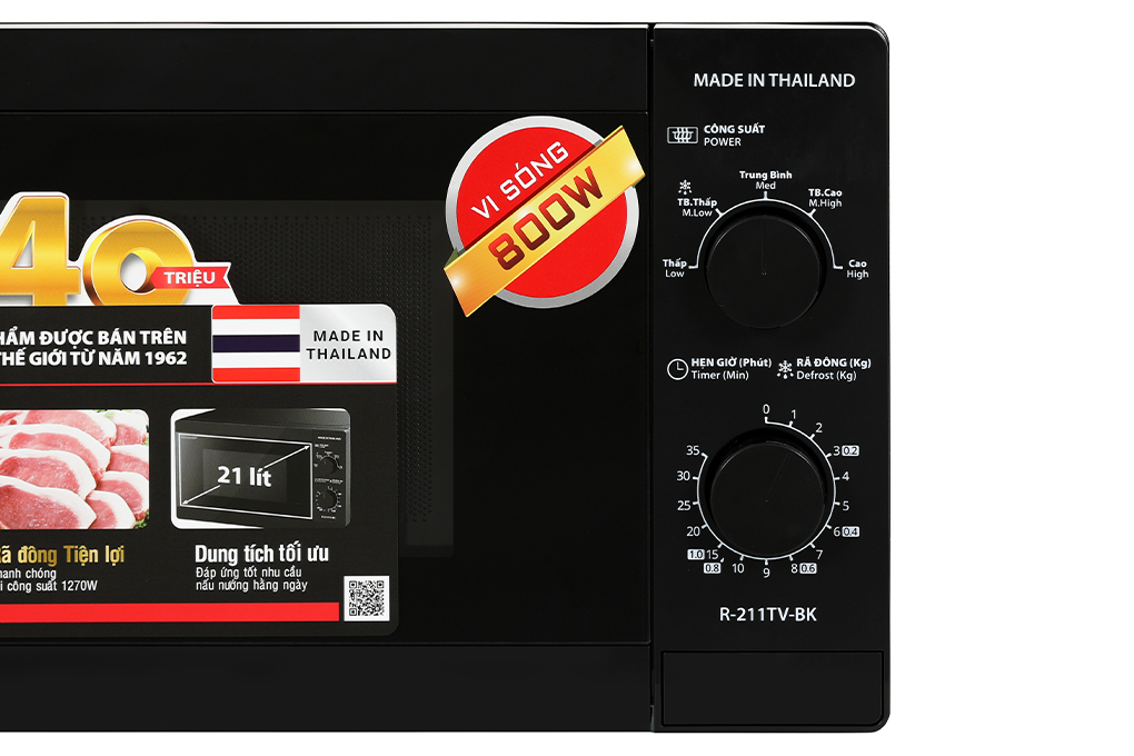 Lò vi sóng Sharp R-211TV-BK 21 lít 800W
