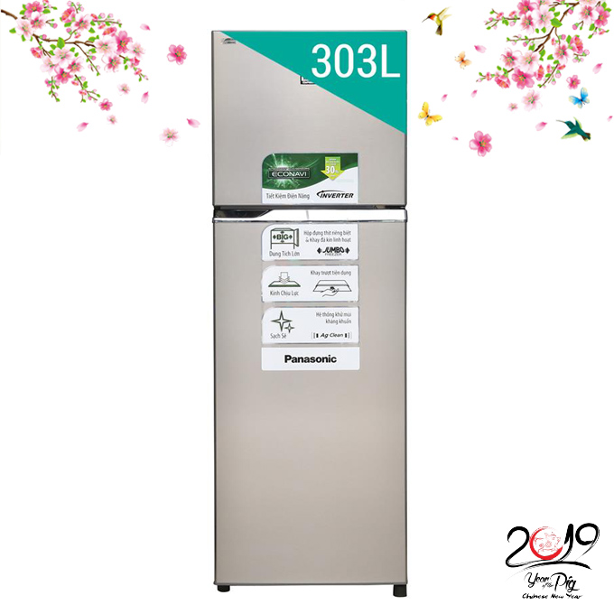 Tủ lạnh Panasonic Inverter NR-BL347PSVN 303 Lít 2 cánh