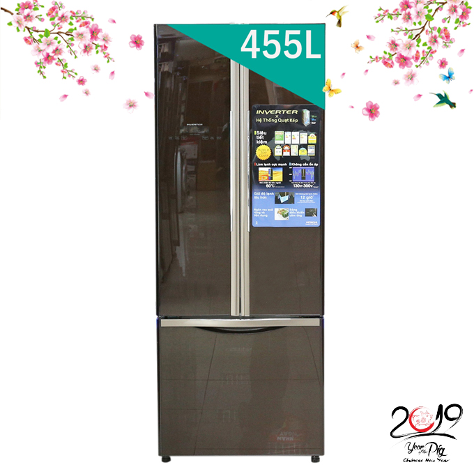 Tủ lạnh Hitachi R-WB545PGV2 (GBK/GBW), 455 lít