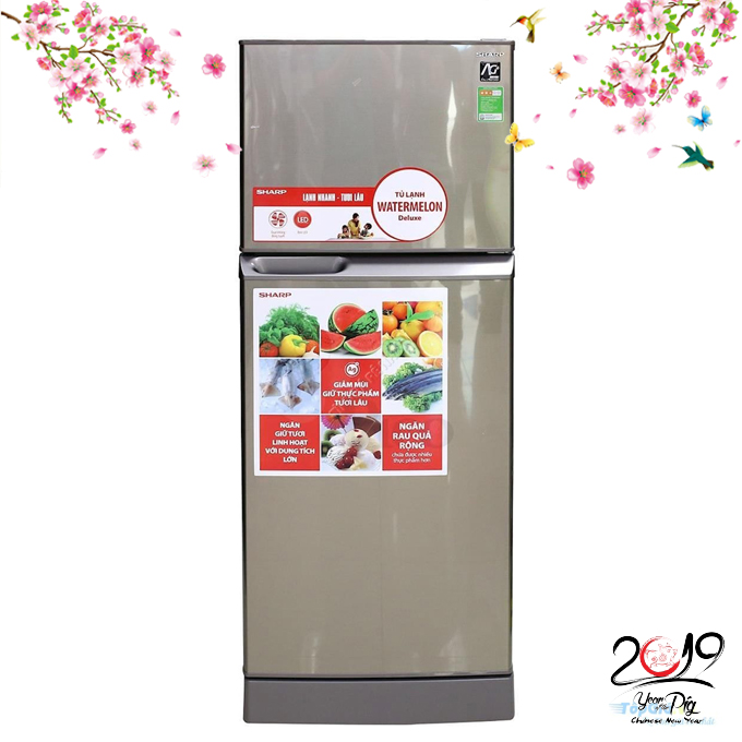 Tủ lạnh Sharp SJ-198P-ST 180 lít ngăn đá trên