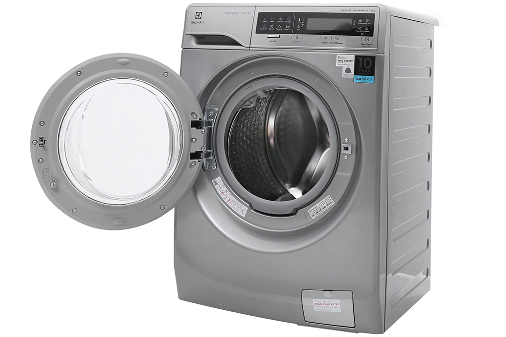 Máy Giặt Electrolux EWF14113S 11 Kg, Lồng Ngang (Xám bạc)