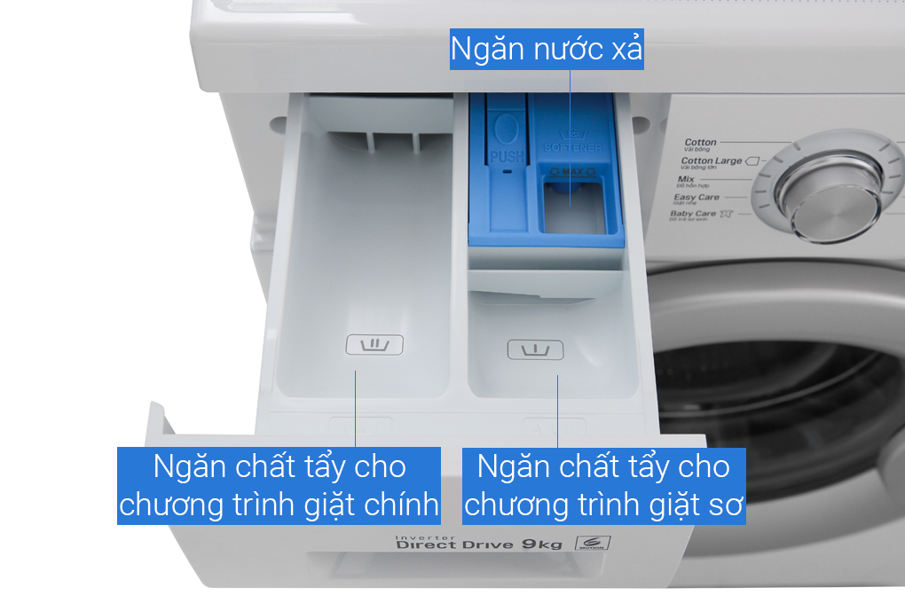 Máy giặt LG FM1209N6W inverter 9 kg