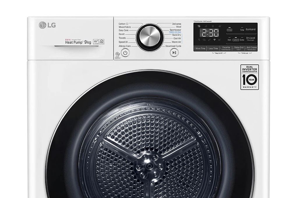 Máy sấy bơm nhiệt LG DVHP09W 9 Kg